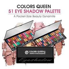 Colors Queen Ultra Pigmented 51 Colors Eyeshadow Palette with Brush