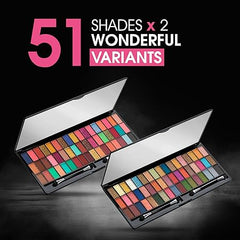 Colors Queen Ultra Pigmented 51 Colors Eyeshadow Palette with Brush