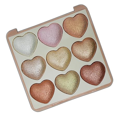 Face Tech Love Highlighter Eyeshadow for Women and Girls. 9 Shades, Net content 15g