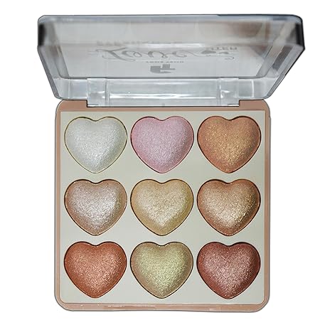 Face Tech Love Highlighter Eyeshadow for Women and Girls. 9 Shades, Net content 15g